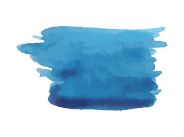 Mavi suluboya ıslak yıkama arkaplanı. Doğum günü kartı, alıntılar ve daha fazlası için vektör illüstrasyon ögesi.