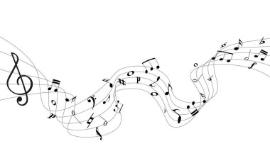 El çizimi siyah müzik ekibi ve beyaz arka planda izole edilmiş üç boyutlu dalga tasarımı. Ses, şarkı, sunum, ses, internet konseri, sosyal medya afişi. Vektör illüstrasyonu.