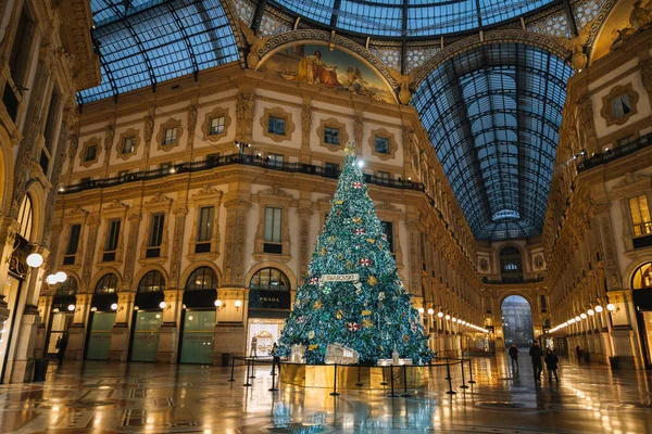 Galleria Vittorio Emanuele Milánó Olaszország — Stock Fotó