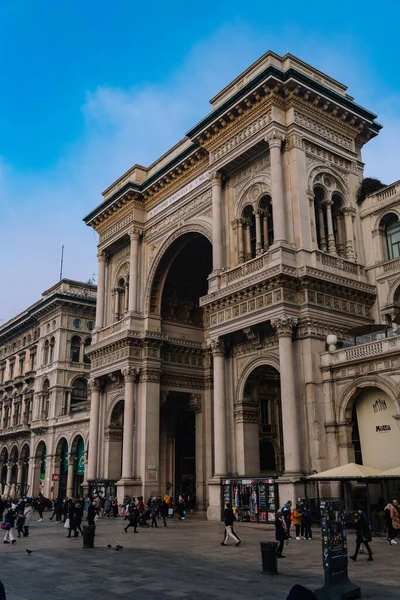 Galleria Vittorio Emanuele Milánó Olaszország — Stock Fotó