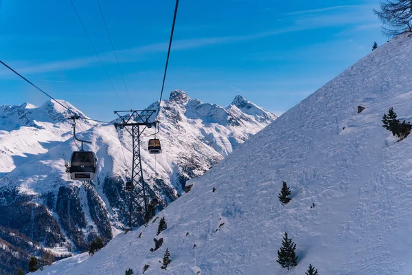 Cable Car View Corviglia Mountain Mortiz Switzerland — Stock Photo, Image