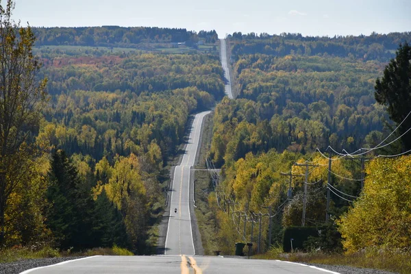 Une Route Campagne Automne Sainte Apolline Québec Canada — Photo
