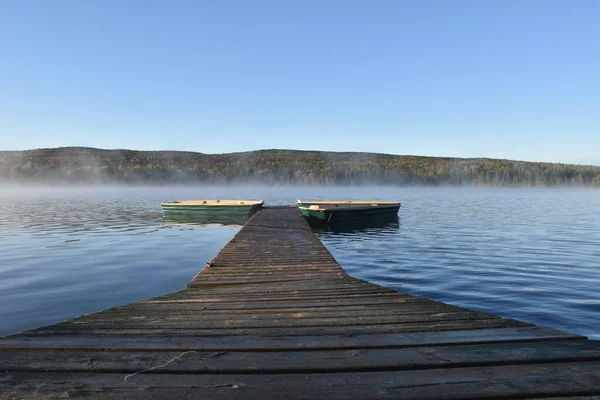 Sjön Hösten Sainte Apolline Quebec Kanada — Stockfoto