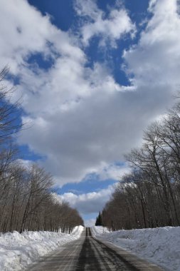 Baharda bir köy yolu, Sainte-Lucie, Quebec, Kanada