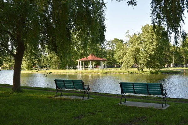 Yazın bir park, Trois-Rivires, Quebec, Kanada