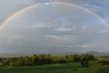 A rainbow after the rain, Sainte-Apollie, Quebec, Canada