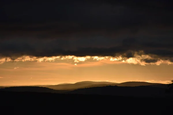 Amanecer Una Mañana Otoño Sainte Apolline Quebec Canadá — Foto de Stock