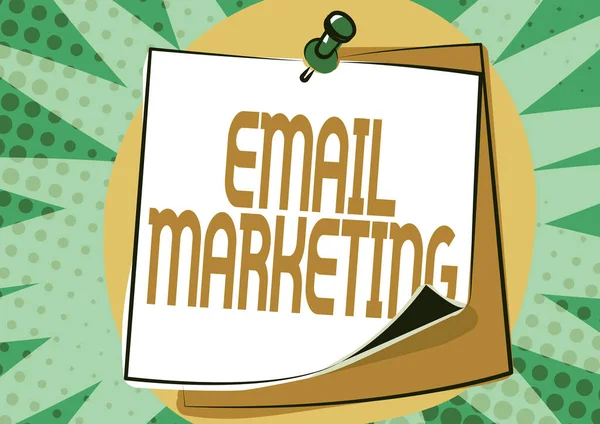 Τίτλος κειμένου που παρουσιάζει Email Marketing. Επιχειρηματική βιτρίνα Αποστολή εμπορικού μηνύματος σε μια ομάδα εμφάνισης χρησιμοποιώντας το mail Πολύχρωμο μήνυμα Παρουσίαση Ιδέες, Sticky Σημειώσεις Μήνυμα Υπενθύμιση — Φωτογραφία Αρχείου