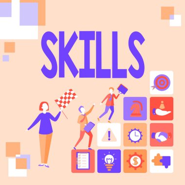 Skills 'i sunan metin başlığı. Kavramsal fotoğraf yeteneği, Ofise Girme Çalışma Kağıdı Verileri, Kayıtlı Online Üyeleri Listeleme ile çok iyi bir şey yapar