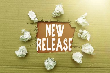 İlham işareti Yeni Salıverme. Haber değeri taşıyan bir şey duyurulduğunda söylenen söz Akıllı Ofis Planları İnşaat Geliştirme ve Taze Başlangıç