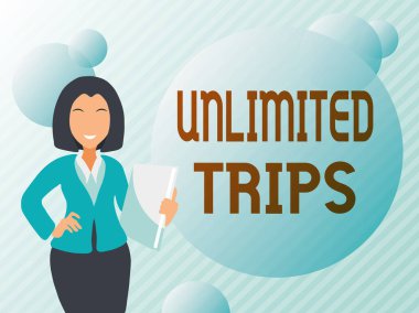 Sınırsız Seyahatler 'i gösteren mesaj işareti. Birkaç yolculukta ya da seyahatte yazılmış bir kelime. Özellikle de zevk için. Önemli Haberler, Açıklama ve Habercilik Konsepti 'ni tartışarak.