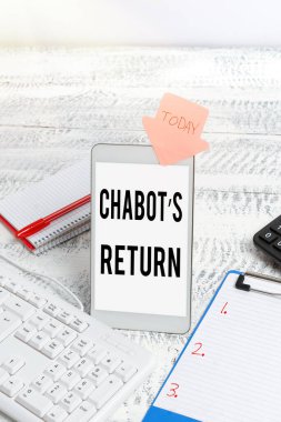 İlham, Chabot S 'in Dönüşü' nü gösteriyor. Yeni Fikirler İş Planlama Fikri Ses ve Görüntü Çağrıları 'nı yazarak konuşmanın geri dönüşü anlamına gelen kavram