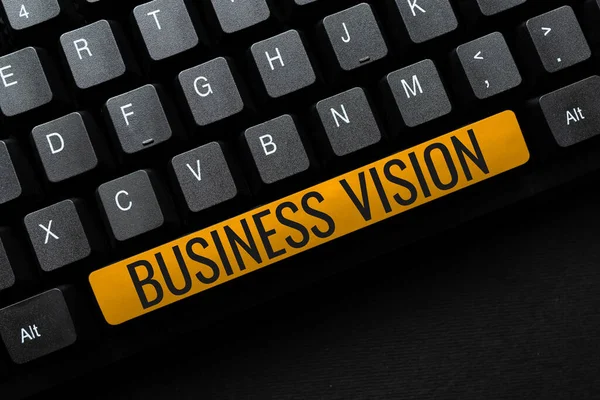 Text showing inspiration Business Vision. Business concept grow your business in the future based on your goals Connecting With Online Friends, Making Acquaintances On The Internet — Stock Photo, Image