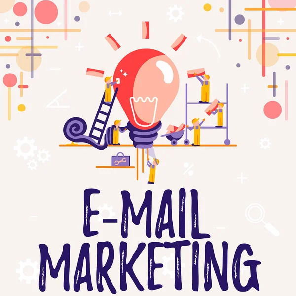 Podpis tekstowy prezentujący E Mail Marketing. Word Written on e-commerce Reklama Sprzedaż online Biuletyny promocyjne Streszczenie Wspólna praca na rzecz lepszych wyników, Grupa Effort Concept — Zdjęcie stockowe