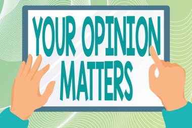 Görüşleriniz Önemli Metin Gösterimi Yazılıyor. İnternet Konsepti, Tablet Çizim Masasında Ellerin Çizildiği Bilgileri Gösterirken, söylenen bir şeye katılmadığınızı gösteriyor..