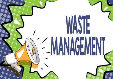 El yazısı Atık Yönetimi. İş yaklaşımı gereksinimleri çöp başlangıcını yönetmek için Renkli Tasarım Önemli İleti, Soyut Haberler