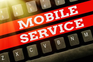 Mobil Servis işaretini gösteren bir ilham kaynağı. Mobil ve arazi istasyonları arasındaki iş genel görünümü radyo iletişim aracı İş Sözleşmesi Örnekleri, Çevrimiçi Talk Show Ses Kopyalama