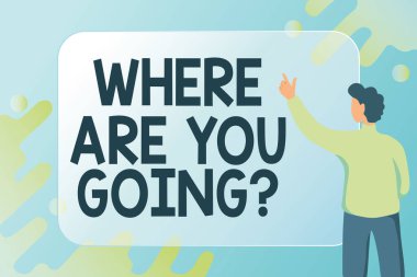 El yazısı metni. Nereye gidiyorsun? Birisine soyut Yeni E- posta Düzenleme, Çevrimiçi Davet Listeleri Oluşturma hedefini sormak için kullanılan kavramsal fotoğraf