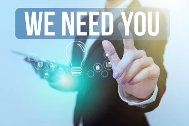 Sana ihtiyacımız olan el yazısı metni. İş konsepti birinden belirli bir iş için birlikte çalışmasını ya da Üniformalı Kadın Taşımacılık ve Geleceği Gözlemleme 'yi hedef almasını istiyor.