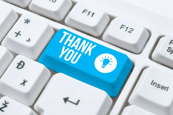 Schriftzug "Danke". Internet-Konzept Höflicher Ausdruck bei der Anerkennung von Geschenk-Service-Kompliment Einrichten einer neuen Online-Blog-Website, Eingabe sinnvoller Internet-Inhalte — Stockfoto