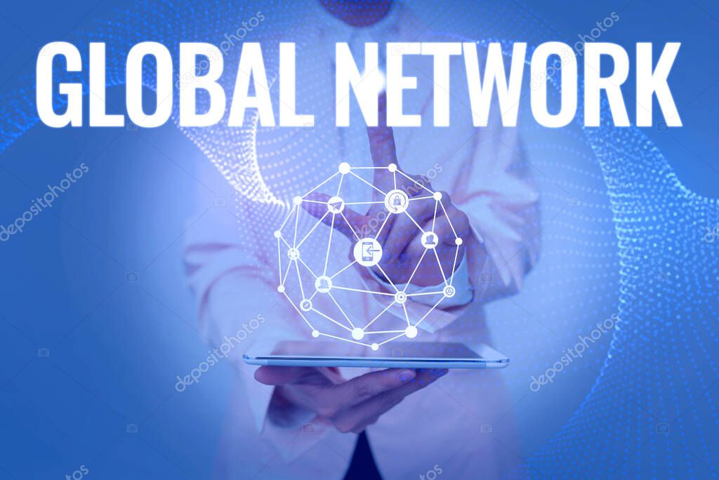 Conceptual caption Global Network. Concepto que significa Cualquier