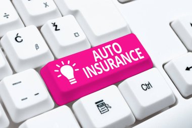 El yazısı tabelası Otomobil Sigortası. Kazaya karşı mali kayıplara karşı koruma sözü Hızlı Yazım Dersleri ve İpuçları sunma, Klavye Doğruluğunu Geliştirme