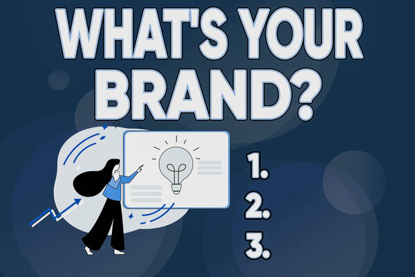 Текст, показывающий вдохновение Что ваш бренд вопрос. Слово для вопроса о логотипе продукта делает или то, что вы общаетесь Аннотация Заполнение онлайн-форм, отвечая на интернет-опросов и вопросов