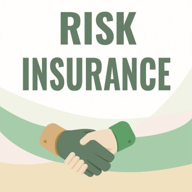 İlham işareti Risk Sigortası 'nı gösteriyor. İş genel değerlendirmesi Yükümlülük kapsamasına karşı Yitik Hasar Olasılığı El sıkışma Konumunda Çizim Gösterme Tebrik Yöneticisi.