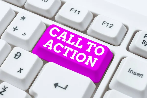 Τίτλος κειμένου που παρουσιάζει το Call To Action. Επιχειρηματική ιδέα παρότρυνση κάνουμε κάτι για να επιτευχθεί ο στόχος με το πρόβλημα Δημιουργία νέων σε απευθείας σύνδεση επιχείρηση καταστημάτων, πληκτρολογώντας λίστα των εμπορευμάτων Trading — Φωτογραφία Αρχείου