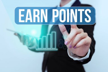 Earn Points 'i sunan metin başlığı. Üniformalı Kadın Telefon Taşımacılığı ve Geleceği Gözlem Programı 'nda yaptığınız bir şey için övgü ya da onay almak.