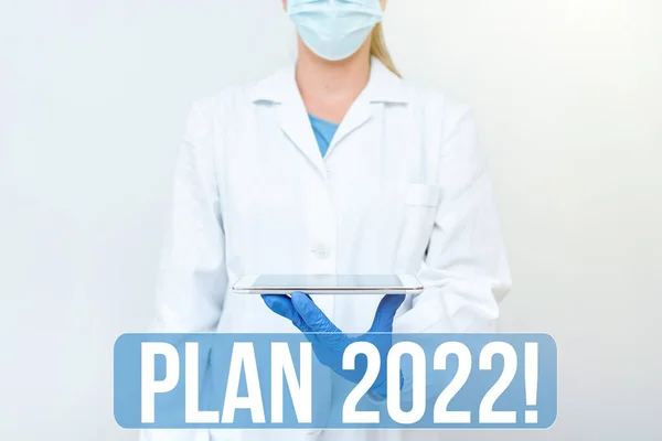 Έμπνευση δείχνει σημάδι Σχέδιο 2022. Written on detailed proposal doing achieving something του χρόνου Επίδειξη Ιατρικής Τechology Παρουσιάζοντας Νέα Επιστημονική Discovery — Φωτογραφία Αρχείου