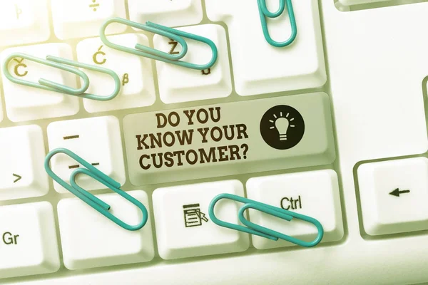Text caption presenting Do You Know Your Customer Question. Word Written on service identify clients with relevant information Abstract Programmer Typing Antivirus Codes, Retyping Debug Codes — Stock Photo, Image