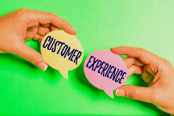 Text caption presenting Customer Experience. Business concept product of interaction between organization and buyer Brainstorming Problems And Solutions Asking Relevant Questions — Stock Photo, Image