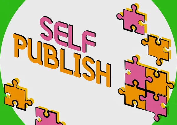 Текст рукописного тексту Self Publish. Слово, написане на письменнику, публікує твір, працює самостійно за свій рахунок Створення нової комп'ютеризованої системи подачі, заповнення онлайн-документів — стокове фото