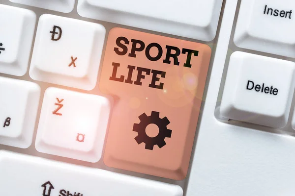 Fogalmi megjelenítés Sport Life. Üzleti áttekintés Sport vagy egyéb szabadtéri tevékenységek kedvelése Fizikailag aktív Absztrakt Gépelés Statisztikai Nyilvántartások, Új Internet Weboldal létrehozása — Stock Fotó
