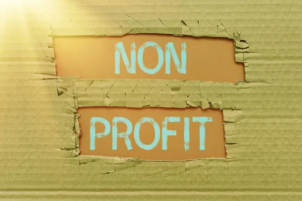 Handwriting text Non Profit. Internet Concept type of organization that does not earn profits for its owners Forming New Thoughts Uncover Fresh Ideas Accepting Changes