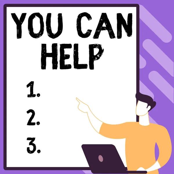Inspiration showing sign You Can Help. Business concept do something official or concerted achieve aim with problem Creating New Computerized Filing System, Filling Online Documentations — Stock Photo, Image