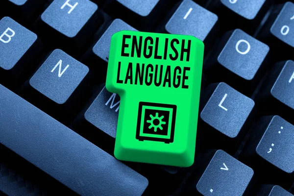 手書きのテキスト｜English Language。単語中国語とスペイン語のコンピュータ工学の概念の後に世界で3番目に話されたネイティブ言語で書かれた、要約壊れたキーボードを修復 — ストック写真