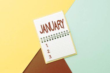 El yazısı Ocak 'ta. Yılın ilk ayı iş genel değerlendirmesi ve kışın ikinci ayı Renkli Perpektifli Yaratıcı Fikirler ve İlhamlar