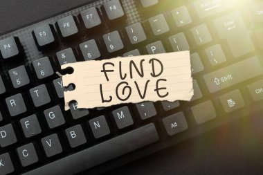 El yazısı metni, aşkı bul. Yakınlık ya da kişisel bağlardan doğan, Yeni E- posta Mesajı yazan, Bilgi Almak için İnternet araştıran başka bir kişiye duyulan sevgi üzerine yazılmış sözcük