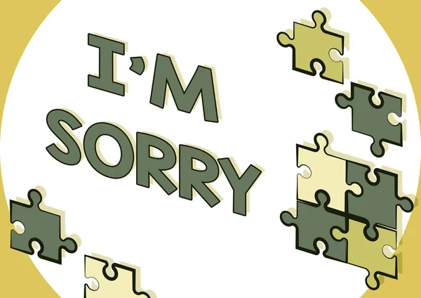 Text sign showing I M Sorry. Business showcase To ask for forgiveness to someone you unintensionaly hurt Creating New Computerized Filing System, Filling Online Documentations — Stock Photo, Image