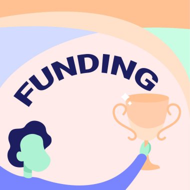 Kavramsal görüntü fonu. Bir organizasyon ya da hükümet tarafından Yüksek Zafer Zaferi Kutlayan Kupa Tutması amacıyla sağlanan iş fikri parası.