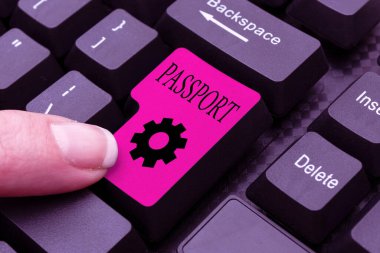 Pasaportu göster. İnternet Konsepti resmi belgesi bir hükümet tarafından yayınlandı kimlik düzenleme web sitesi program kodları, yeni programlama dili öğrenme