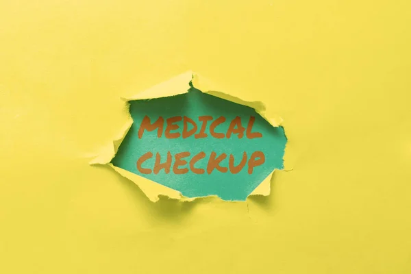 Sign displaying Medical Checkup. Concept meaning thorough physical examination includes variety of tests Abstract Discovering New Life Meaning, Embracing Self Development Concept — Stock Photo, Image