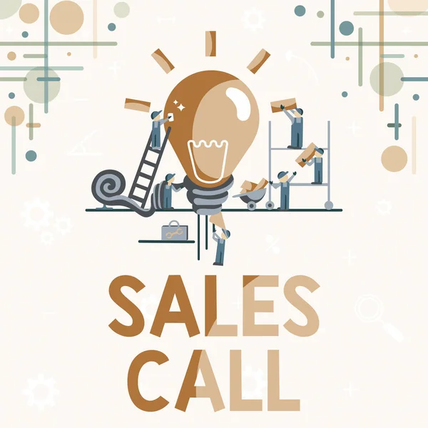Conceptuele bijschrift Sales Call. Conceptuele foto een telefoontje van een vertegenwoordiger van een bedrijf Abstract Samenwerken voor betere resultaten, Groepsconcept — Stockfoto