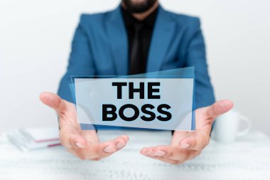 Kavramsal manşet: Patron. Önemli Fikir Sunma ve Açıklama İş Planı Tasarım ve Tasarımını Tartışan Kuruluşta denetim veya yetkilendirme yapan kişi