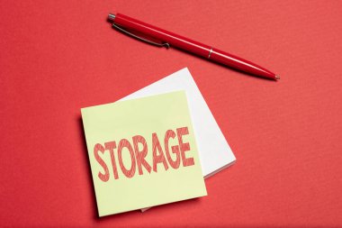 El yazısı ambarı. Depolama işlemleri için bir kelime gelecek kullanım için bir şeyler güvenli tutmak Yaratıcı Tasarımlar çizmek Önemli Notlar almak Yeni Fikirler Planlamak