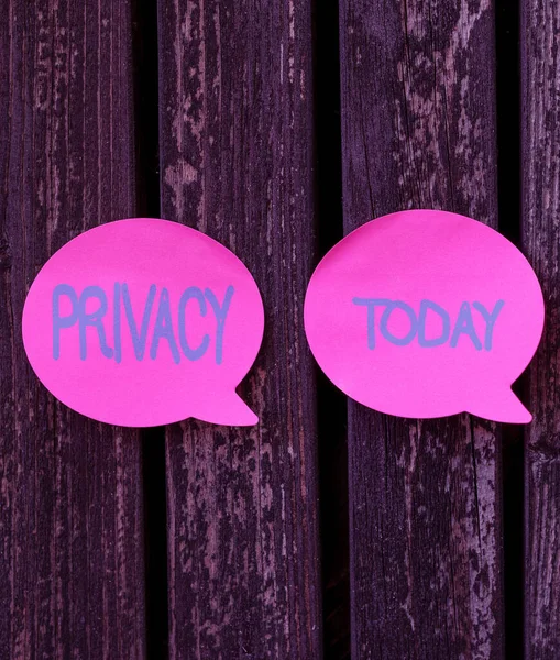 Tekstbord met privacy. Zakelijk idee Recht om persoonlijke zaken en informatie geheim te houden Denken aan nieuwe heldere ideeën Creativiteit en inspiratie vernieuwen — Stockfoto