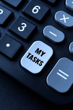 Metin gösterimi yazılıyor Görevlerim. İş genel görünümü genellikle belirli bir süre içinde bitirilmesi gereken bir çalışma atandı Yazma ve Yayımlama Açıklamaları Çevrimiçi, Bilgi Verileri Yazma