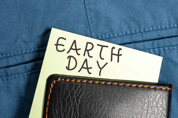 Inspiration showing sign Earth Day. Word Written on Worldwide celebration of ecology environment preservation Thinking New Bright Ideas Renewing Creativity And Inspiration — Stock Photo, Image